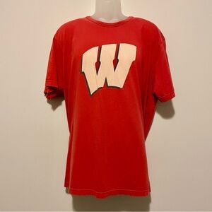 EUC | Red University of Wisconsin “W” Logo Short Sleeve Tee | Size 2X